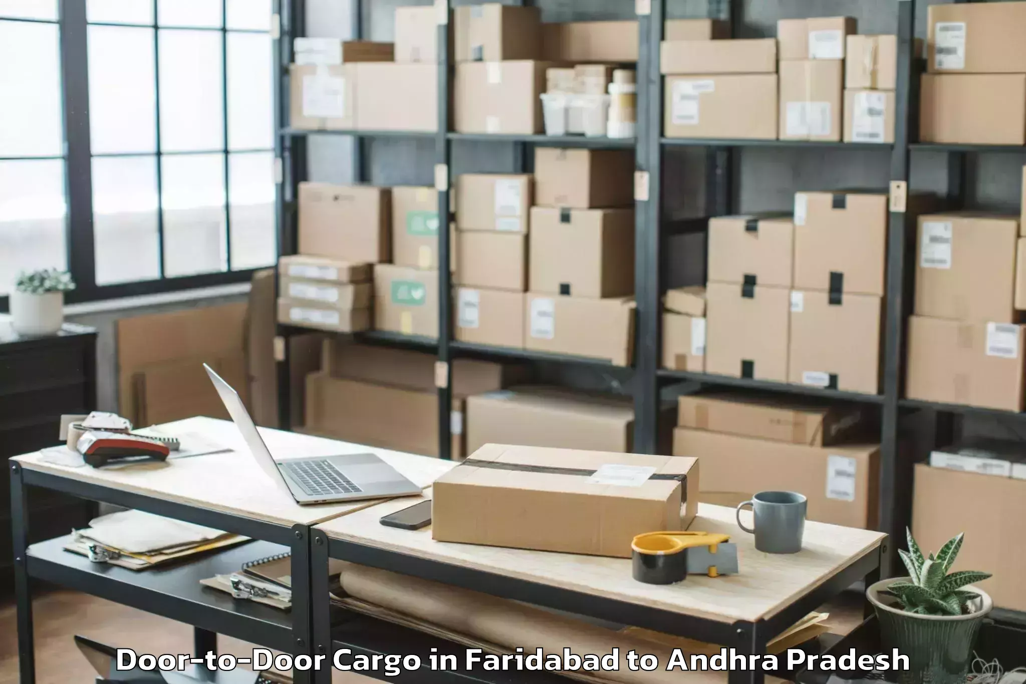 Expert Faridabad to Tuni Door To Door Cargo